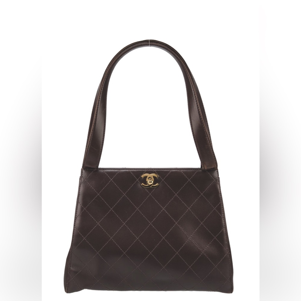 Chanel  Kelly trapeze shoulder handbag brown bag